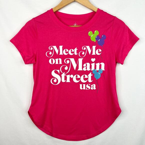 Disney Parks Meet Me On Main Street Pink T-Shit XS - Picture 1 of 4